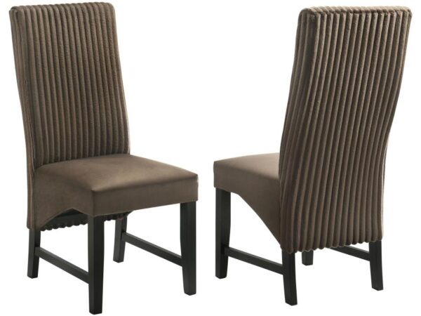 Barrand Upholstered Dining Side Chair Chocolate (Set of 2)