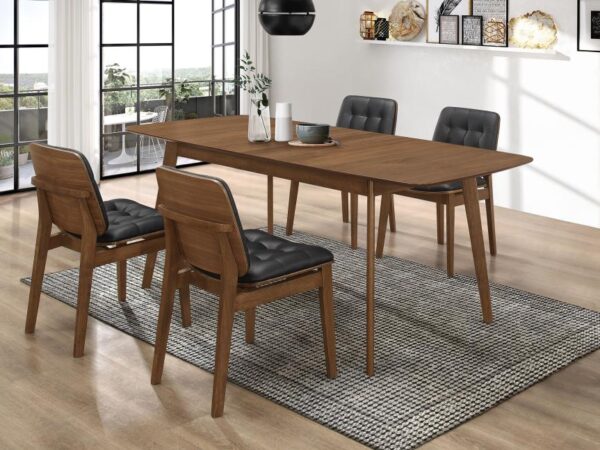 Redbridge Rectangular 5-piece Dining Set Natural Walnut