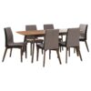 Redbridge 7-piece Rectangular Dining Set Natural Walnut