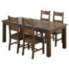 Coleman 5-piece Rectangular Dining Set Rustic Golden Brown