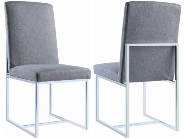 Mackinnon Upholstered Dining Side Chair Grey (Set of 2)