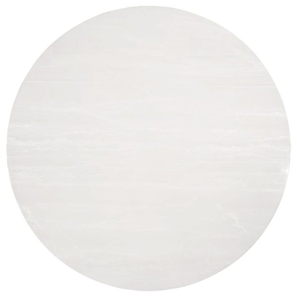 Gwynn Round 51-inch Marble Stainless Steel Dining Table Gold