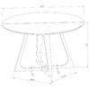 Gwynn Round 51-inch Marble Stainless Steel Dining Table Gold
