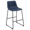 Zuni Faux Leather Upholstered Counter Chair Blue (Set of 2)
