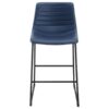 Zuni Faux Leather Upholstered Counter Chair Blue (Set of 2)