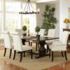 Parkins 7-piece Rectangular Dining Table Set Rustic Espresso