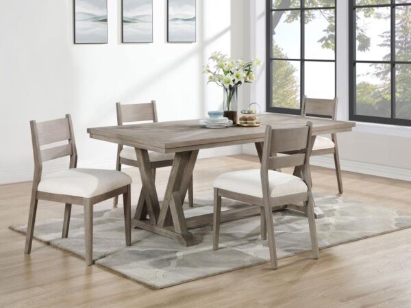 Cornelia 5-piece Rectangular Dining Table Set Coastal Grey