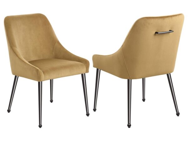 Mayette Upholstered Dining Side Chair Cognac (Set of 2)