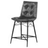 Aiken Upholstered Tufted Counter Chair Charcoal (Set of 2)