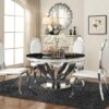 Anchorage Round 51-inch Glass Top Dining Table Chrome