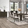 Kelly Rectangular 87-inch Wood Dining Table Dark Grey