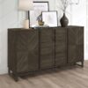 Kelly 3-drawer Storage Dining Sideboard Buffet Dark Grey