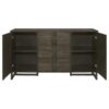 Kelly 3-drawer Storage Dining Sideboard Buffet Dark Grey
