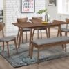 Alfredo Dining Side Chair Grey and Natural Walnut (Set of 2)