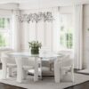 Emery 76-inch Rectangular Mirrored Dining Table Silver