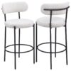 Viola Boucle Upholstered Bar Chair Cream (Set of 2)