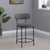 Viola Boucle Upholstered Counter Chair Grey (Set of 2)