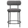 Viola Boucle Upholstered Counter Chair Grey (Set of 2)