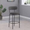 Viola Boucle Upholstered Bar Chair Grey (Set of 2)