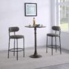 Viola Boucle Upholstered Bar Chair Grey (Set of 2)