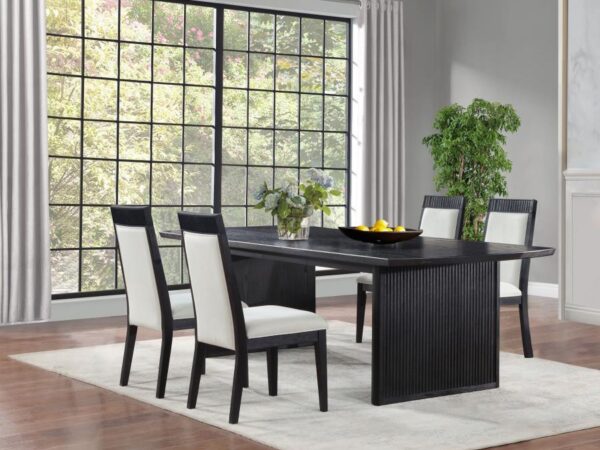 Brookmead 5-piece Extension Leaf Dining Table Set Black