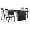 Brookmead 5-piece Extension Leaf Dining Table Set Black