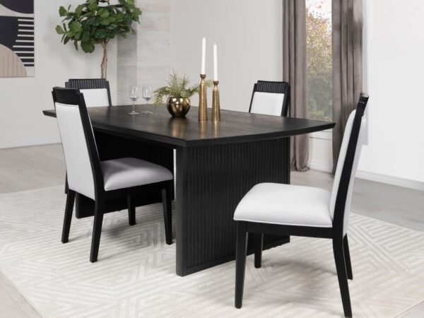 Brookmead 5-piece Extension Leaf Dining Table Set Black