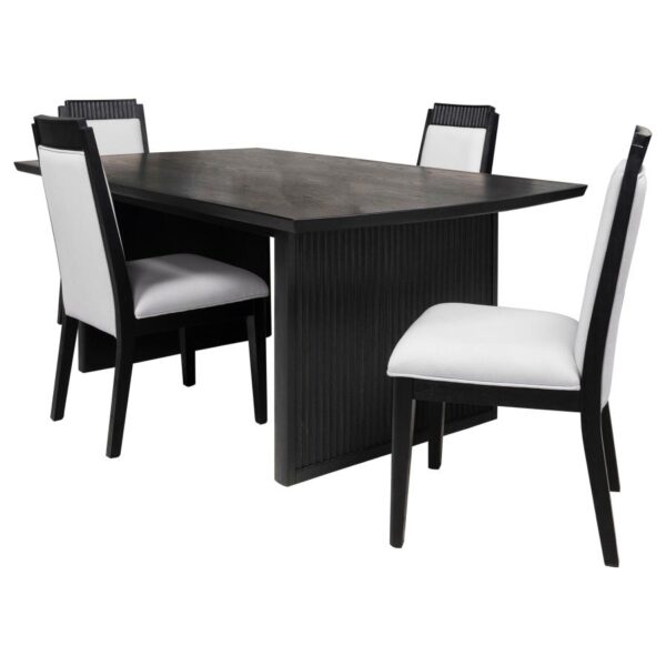 Brookmead 5-piece Extension Leaf Dining Table Set Black