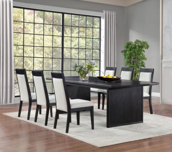 Brookmead 7-piece Extension Leaf Dining Table Set Black