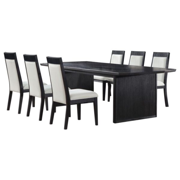 Brookmead 7-piece Extension Leaf Dining Table Set Black