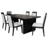 Brookmead 7-piece Extension Leaf Dining Table Set Black