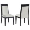 Brookmead Dining Side Chair Ivory and Black (Set of 2)
