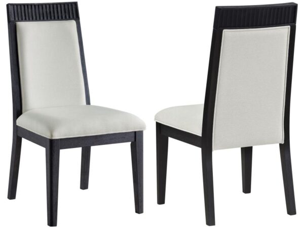 Brookmead Dining Side Chair Ivory and Black (Set of 2)