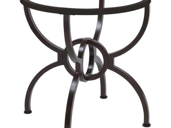Aviano Round Metal Dining Table Base Gunmetal
