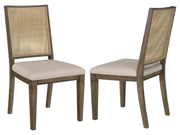 Matisse Woven Rattan Back Dining Side Chair Brown (Set of 2)