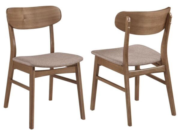 Dortch Dining Side Chair Walnut and Brown (Set of 2)