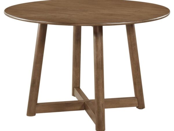 Dinah Round 47-inch Solid Wood Dining Table Walnut