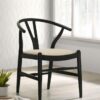 Crestmont Wood Wishbone Dining Side Chair Black (Set of 2)