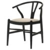 Crestmont Wood Wishbone Dining Side Chair Black (Set of 2)