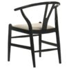 Crestmont Wood Wishbone Dining Side Chair Black (Set of 2)