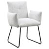 Ackland Upholstered Dining Arm Chair Light Grey (Set of 2)
