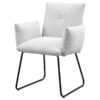 Ackland Upholstered Dining Arm Chair Light Grey (Set of 2)