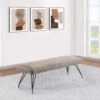 Dodson Fabric Upholstered Dining Bench Taupe