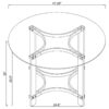 Keeling 47-inch Round Glass Top Acrylic Dining Table Chrome