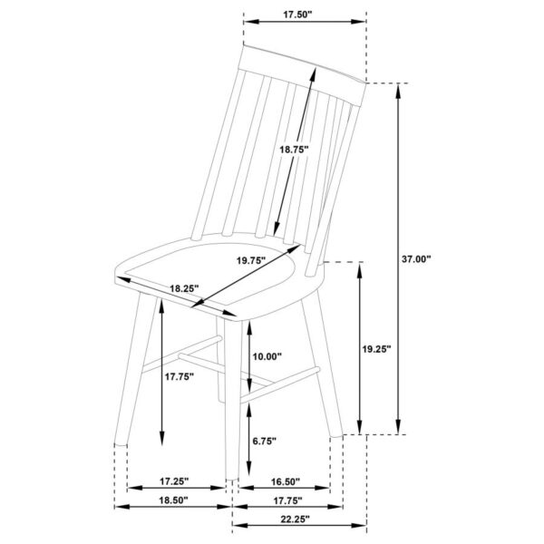 Middleton 6-piece Extension Leaf Dining Set Brown and Black