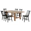 Middleton 7-piece Extension Leaf Dining Set Brown and Black