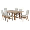 Middleton 7-piece Extension Leaf Dining Set Brown and Beige