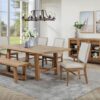 Middleton 76-inch Extension Leaf Dining Table Natural Brown