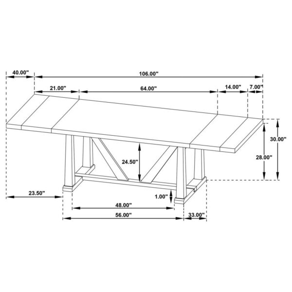 Middleton 7-piece Extension Leaf Dining Set Natural Brown