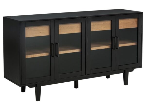 Middleton 4-door Sideboard Server with Dual Drawers Black